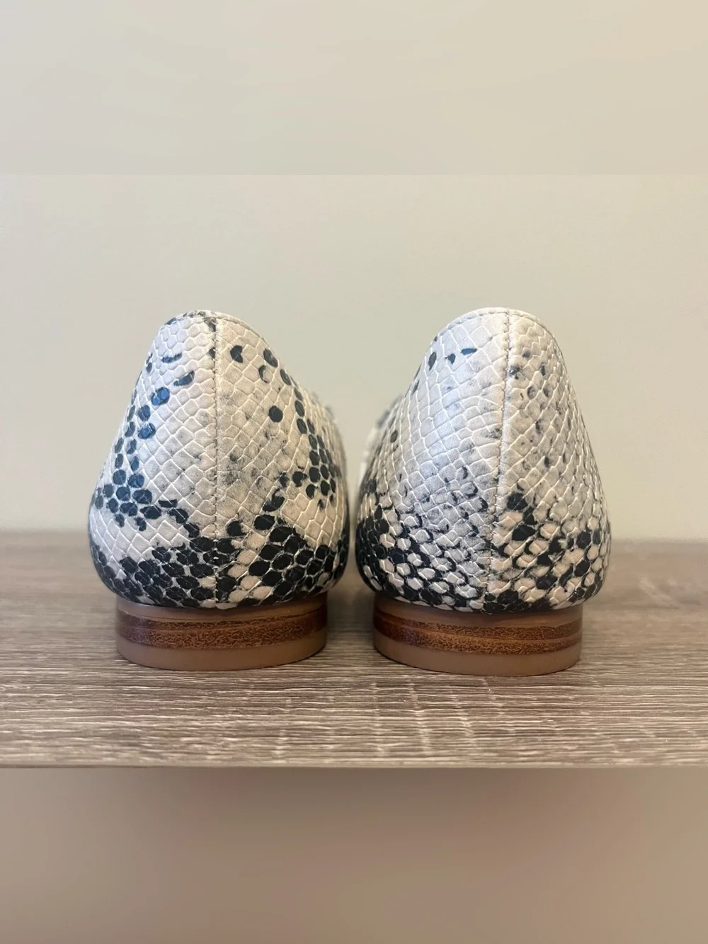 Steve Madden Talent d'Orsay Flats Snake Print Women's Size 7.5